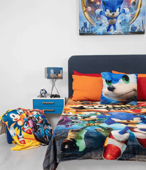 Cobertor Ligero Matrimonial Sonic Equipo Negro