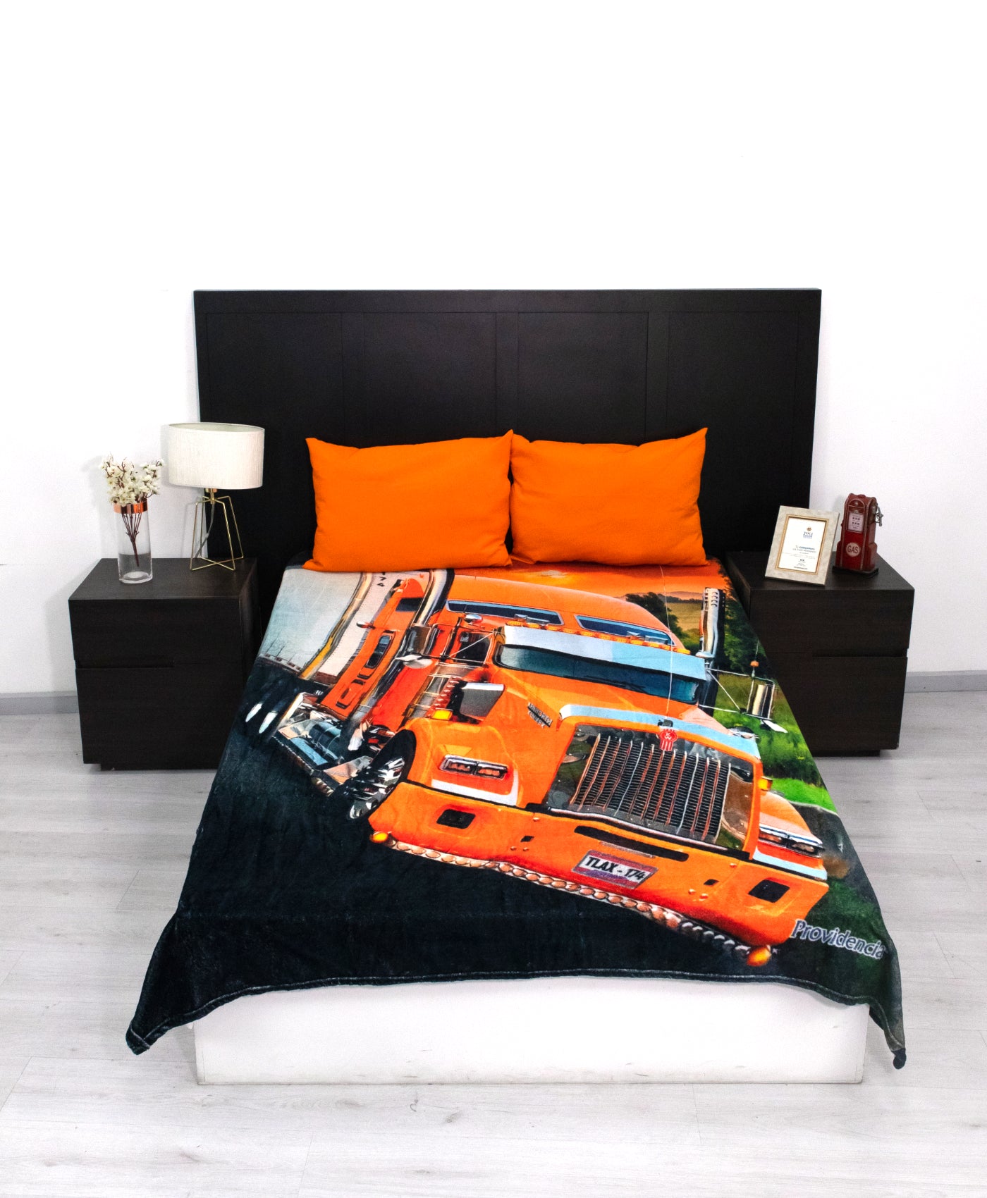 Cobertor Matrimonial Trailer Naranja