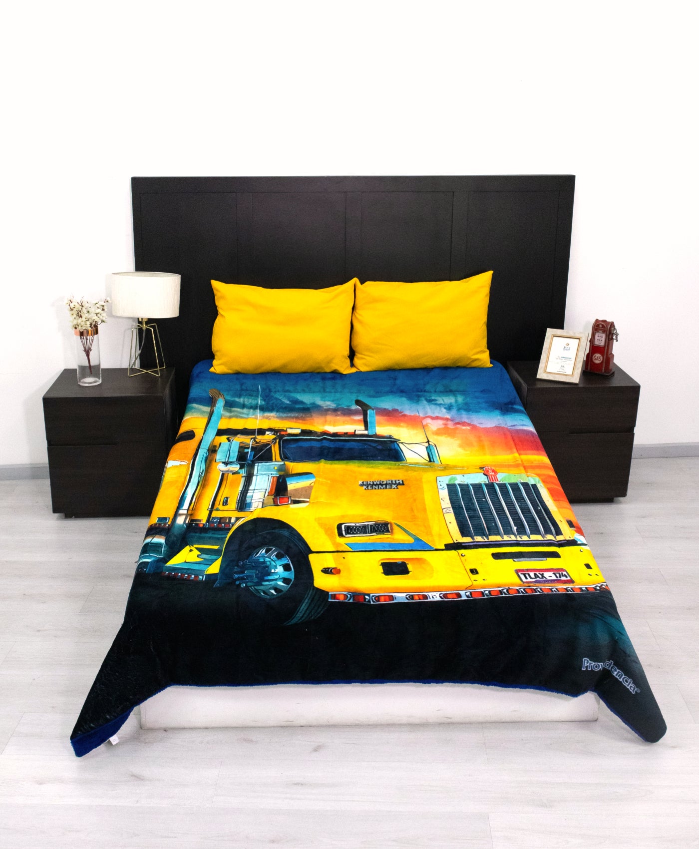 Cobertor Matrimonial Tráiler Amarillo Atardecer