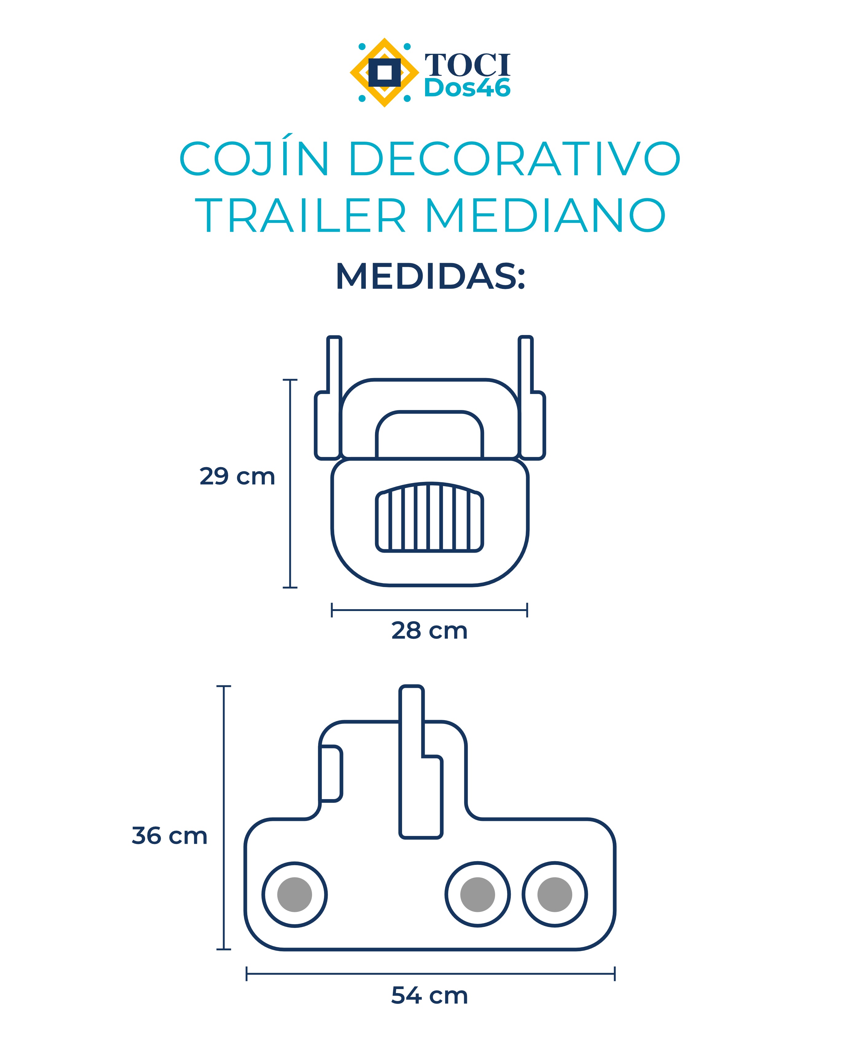 Cojín decorativo Trailer Mediano