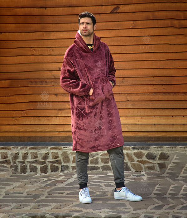 Sudadera Jumbo Premium - Rojo Sangría