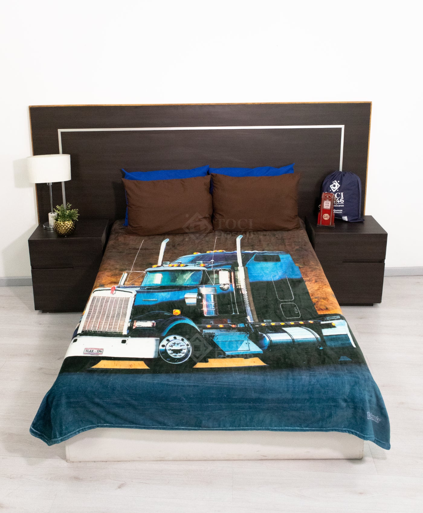 Cobertor Matrimonial Trailer Negro