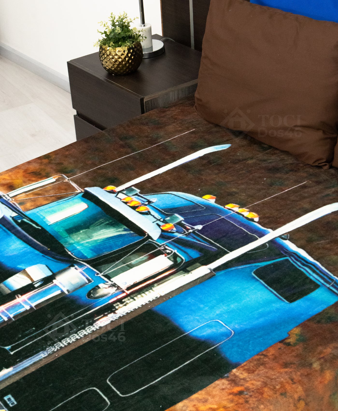 Cobertor Matrimonial Trailer Negro