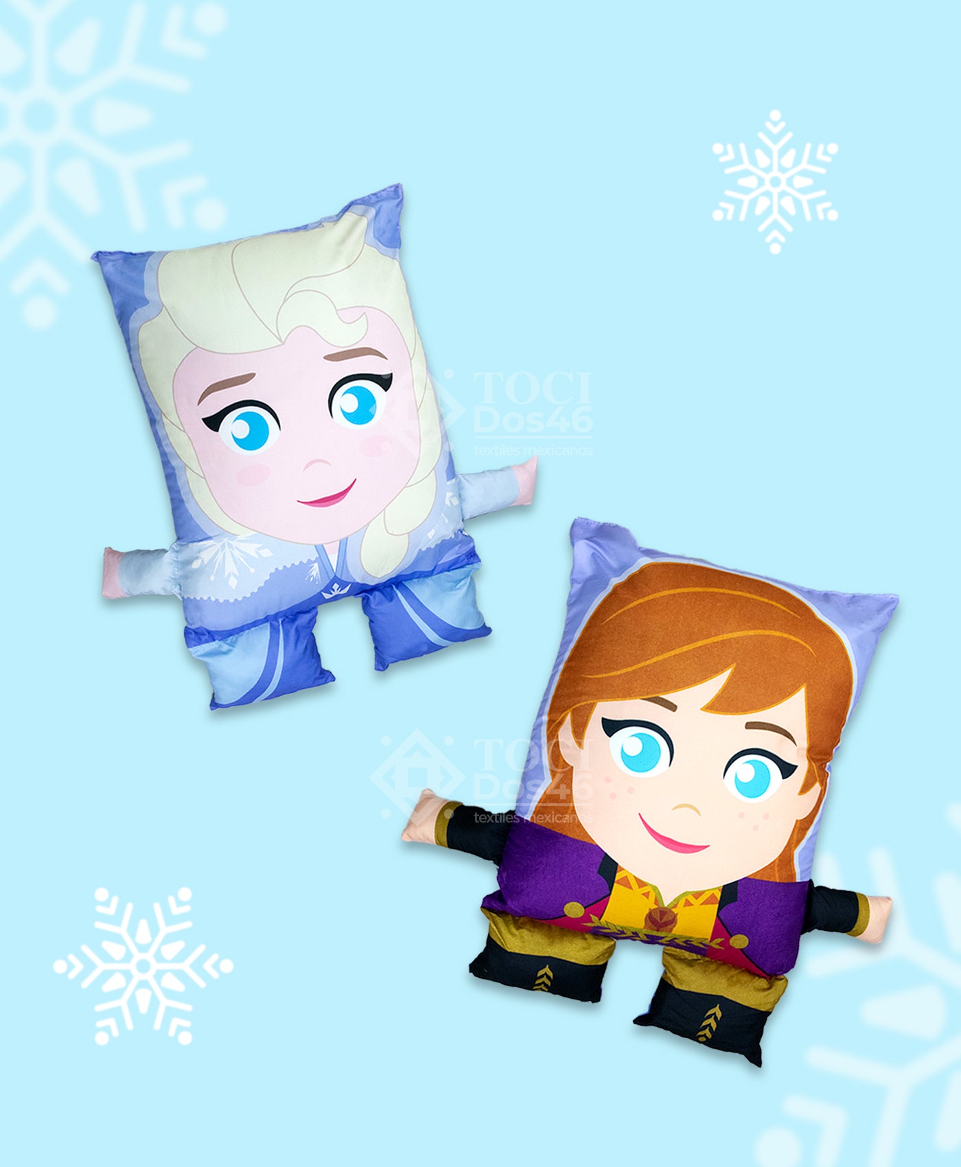 Almohada Feliz Frozen Azul