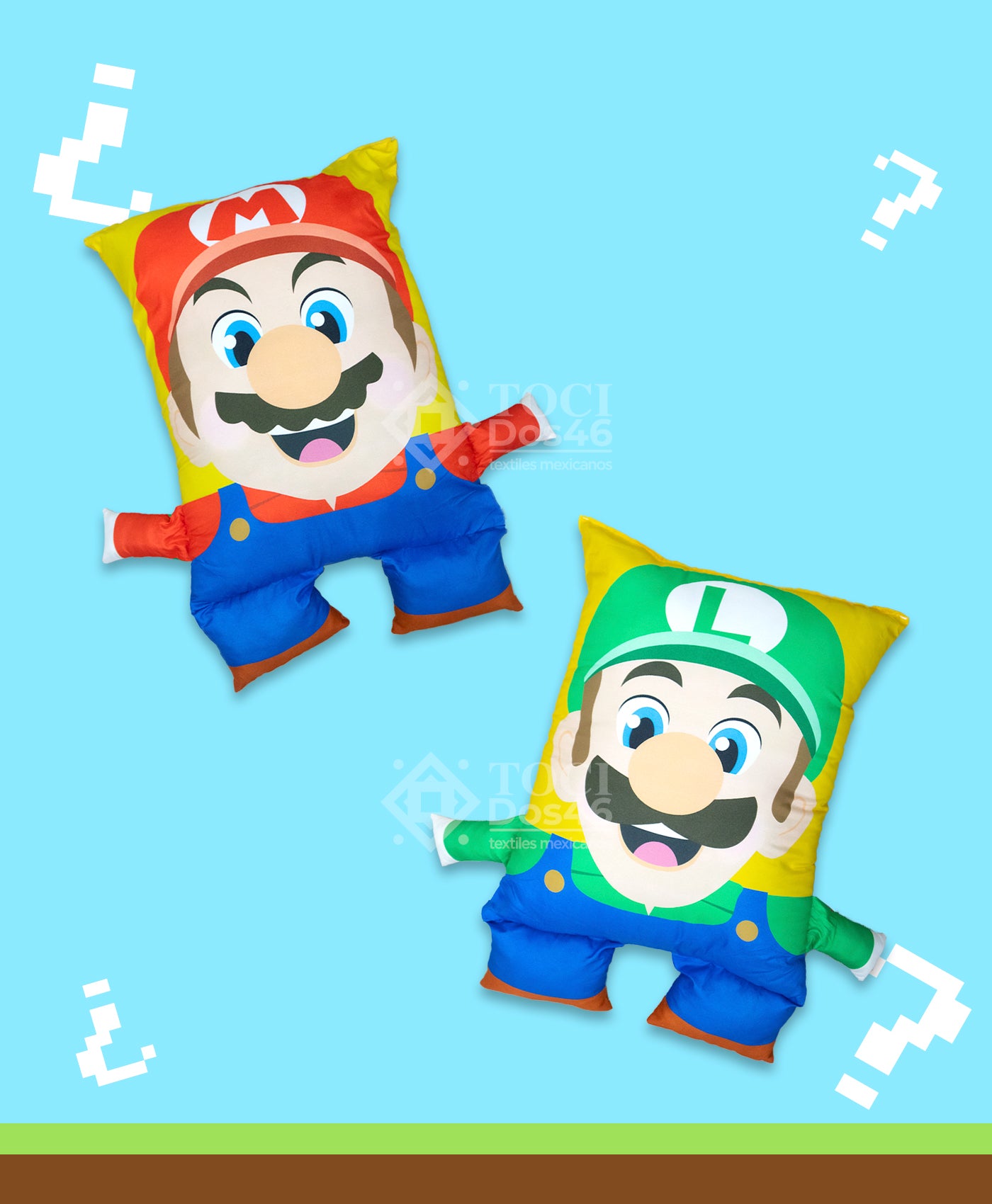 Almohada Feliz Mario & Luigi