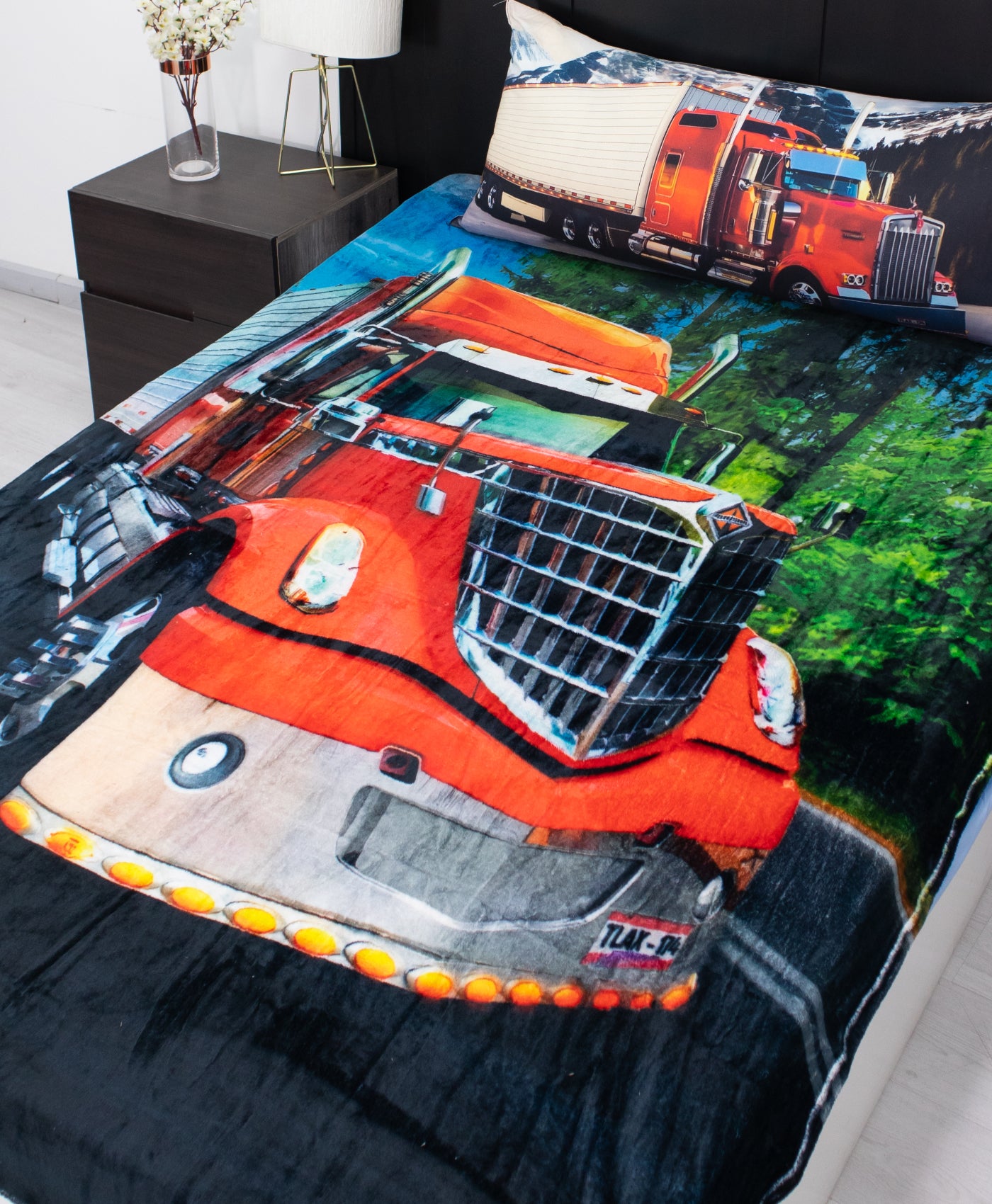 Cobertor Matrimonial Trailer Rojo