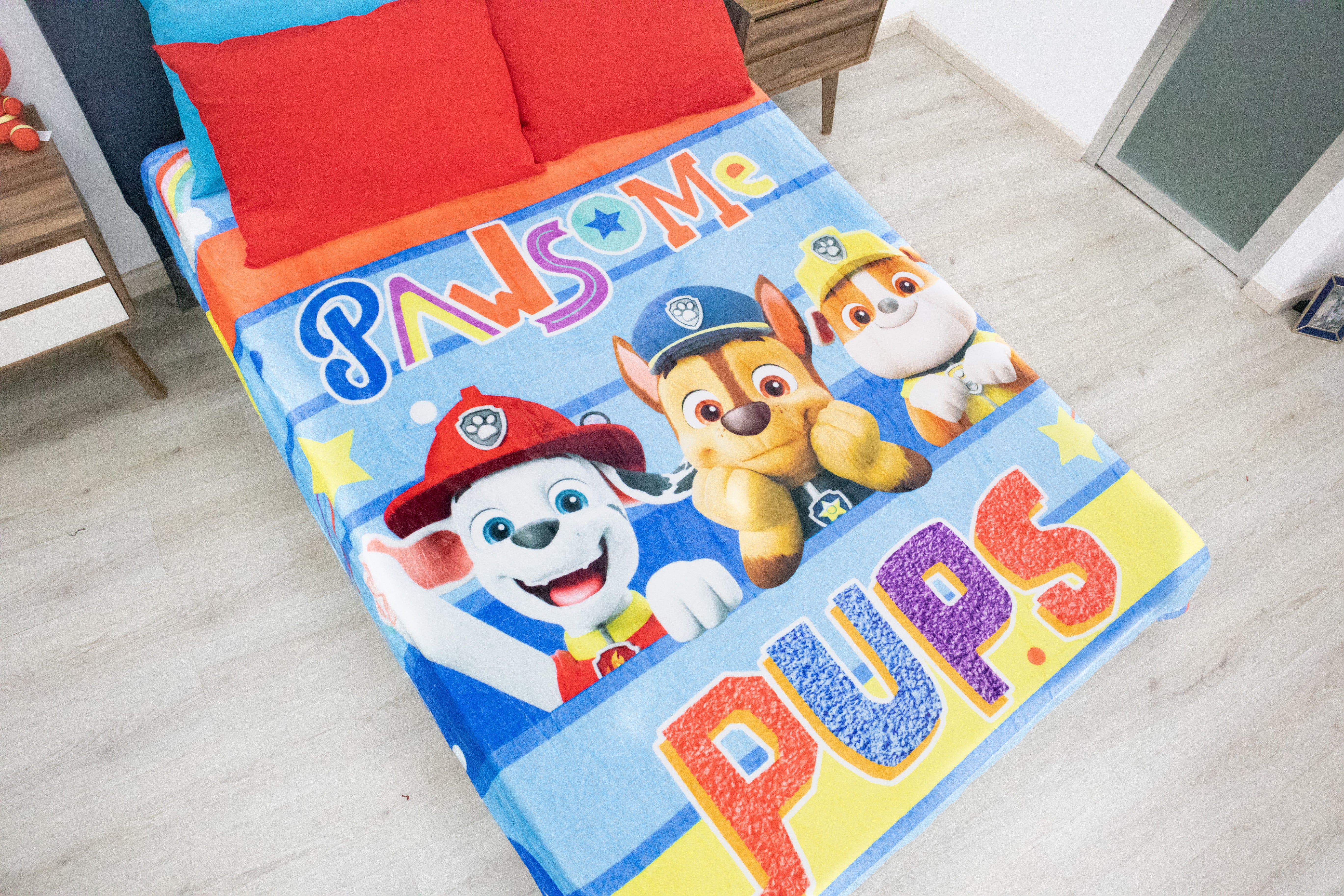 Cobertor Ligero Matrimonial Paw Patrol Pop Azul