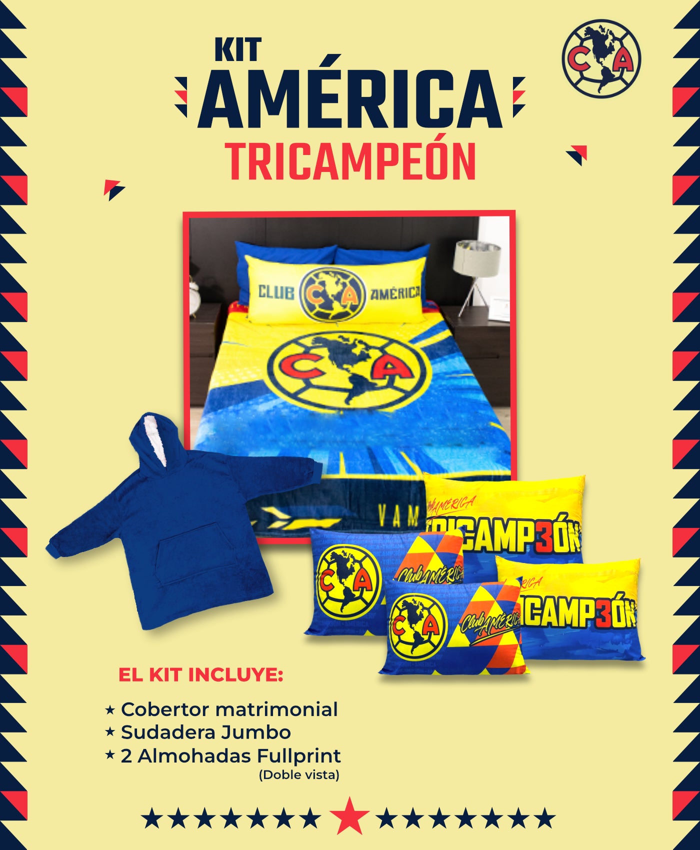 Kit 2 América Tricampeón